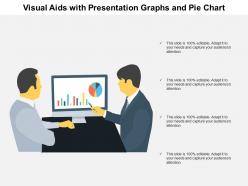 Visual aids with presentation graphs and pie chart