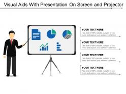 Visual aids with presentation on screen and projector