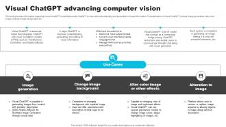 Visual ChatGPT Advancing Computer Vision How ChatGPT Actually Work ChatGPT SS V