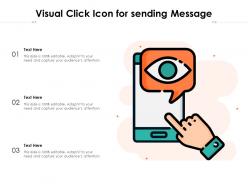 Visual click icon for sending message