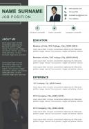 Visual curriculum vitae sample resume design for job search