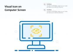 Visual icon on computer screen