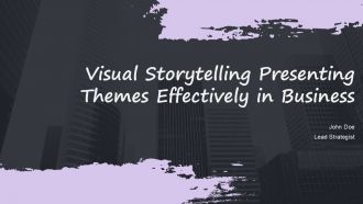 Visual Storytelling Presenting Themes Effectively In Business PPT Structure ACP
