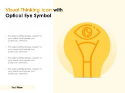 Visual thinking icon with optical eye symbol