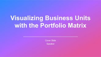 Visualizing Business Units With The Portfolio Matrix PPT Guidelines AT