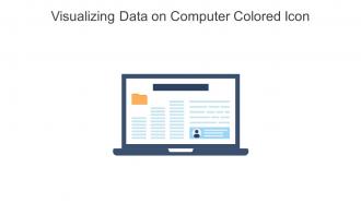Visualizing Data On Computer Colored Icon In Powerpoint Pptx Png And Editable Eps Format
