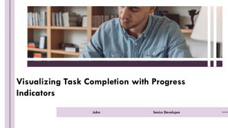 Visualizing Task Completion With Progress Indicators PPT Mockup AT