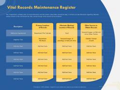 Vital Records Maintenance Register Primary Location Ppt Powerpoint Presentation Model