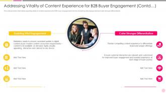 Vitality Content Experience Engagement Contd Enhancing Demand Generation In B2b World