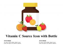 Vitamin c source icon with bottle