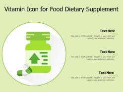 Vitamin icon for food dietary supplement