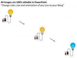 Vl bulb with plug for idea and innovation flat powerpoint design