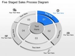 Vo Five Staged Sales Process Diagram Powerpoint Template