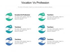 Vocation vs profession ppt powerpoint presentation show example file cpb