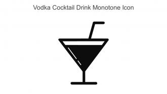 Vodka Cocktail Drink Monotone Icon In Powerpoint Pptx Png And Editable Eps Format