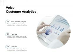 Voice customer analytics ppt powerpoint presentation model slide download cpb
