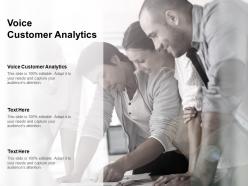Voice customer analytics ppt powerpoint presentation summary cpb