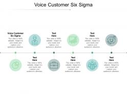 Voice customer six sigma ppt powerpoint presentation outline introduction cpb