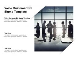 Voice customer six sigma template ppt powerpoint presentation file graphics design cpb