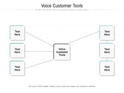 Voice customer tools ppt powerpoint presentation outline slideshow cpb