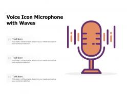 Voice icon microphone with waves
