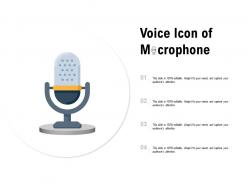 Voice icon of microphone