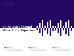 Voice icon of sound wave audio equaliser