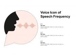 Voice icon of speech frequency
