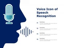 Voice Icon Of Speech Recognition