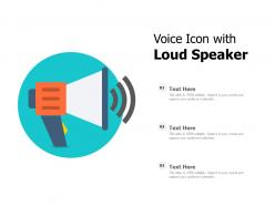 Voice icon with loud speaker