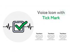 Voice icon with tick mark