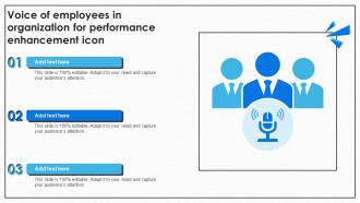 Voice Of Employees In Organization For Performance Enhancement Icon