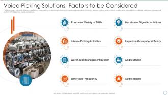 Voice Picking Solutions Factors To Be Considered Improving Management Logistics Automation