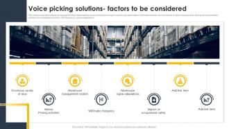 Voice Picking Solutions Factors To Be Considered Supply Chain And Logistics Automation