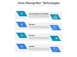 Voice recognition technologies ppt powerpoint presentation model guide cpb