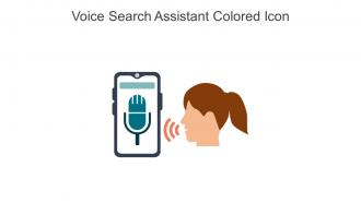 Voice Search Assistant Colored Icon in powerpoint pptx png and editable eps format