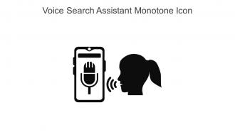 Voice Search Assistant Monotone Icon in powerpoint pptx png and editable eps format