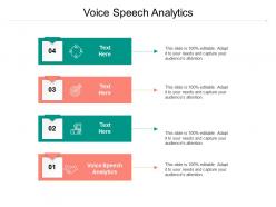 Voice speech analytics ppt powerpoint presentation model influencers cpb