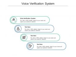 Voice verification system ppt powerpoint presentation model format cpb