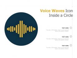 Voice waves icon inside a circle