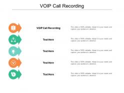 Voip call recording ppt powerpoint presentation layouts vector cpb