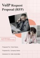 VoIP Request Proposal RFP Report Sample Example Document