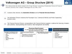 Volkswagen ag group structure 2019