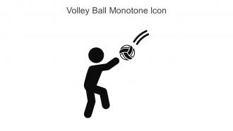 Volley Ball Monotone Icon In Powerpoint Pptx Png And Editable Eps Format