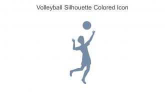Volleyball Silhouette Colored Icon In Powerpoint Pptx Png And Editable Eps Format