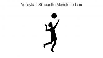 Volleyball Silhouette Monotone Icon In Powerpoint Pptx Png And Editable Eps Format