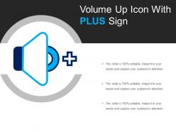Volume up icon with plus sign