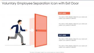 Voluntary Employee Separation Icon With Exit Door