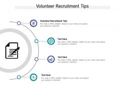 Volunteer recruitment tips ppt powerpoint presentation inspiration background cpb