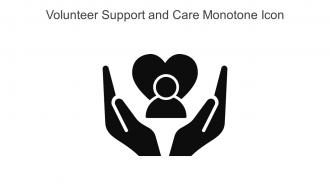 Volunteer Support And Care Monotone Icon In Powerpoint Pptx Png And Editable Eps Format